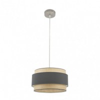 Distribuidor - Lâmpadas Diversas | Colgantes Moderno | COLGANTE KANDY 1XE27 NATURAL/GRIS REGX40X40 CM Ref: 174294028